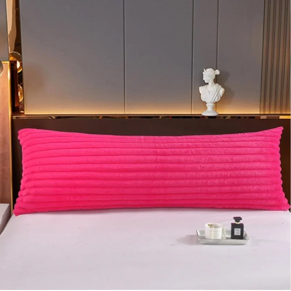 Hot Pink Deluxe Plush Faux Fur Body Pillowcase  21x54 inch NWT